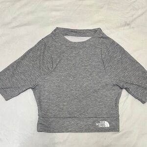 The North Face Heather Gray Cropped Tee